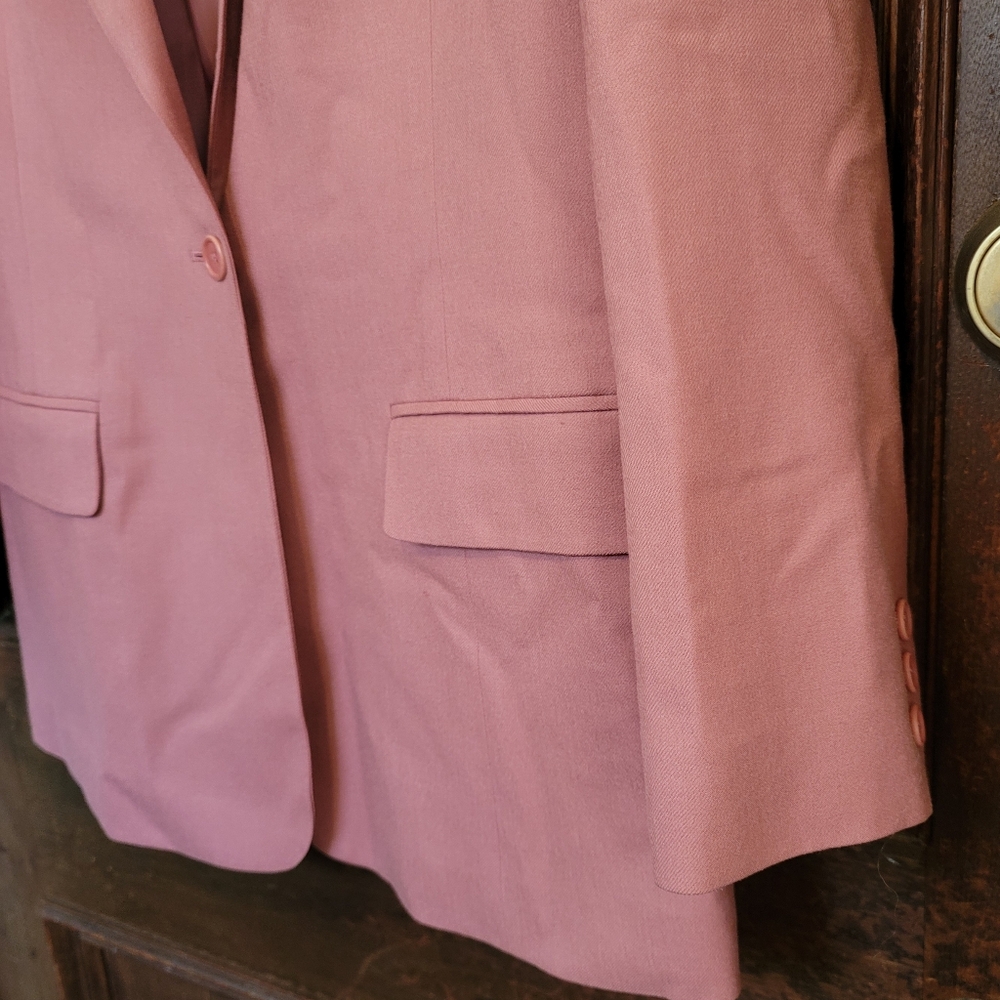 Nordstrom 100% Wool Women's Pink Blazer-Size 8 - Picture 4 of 7